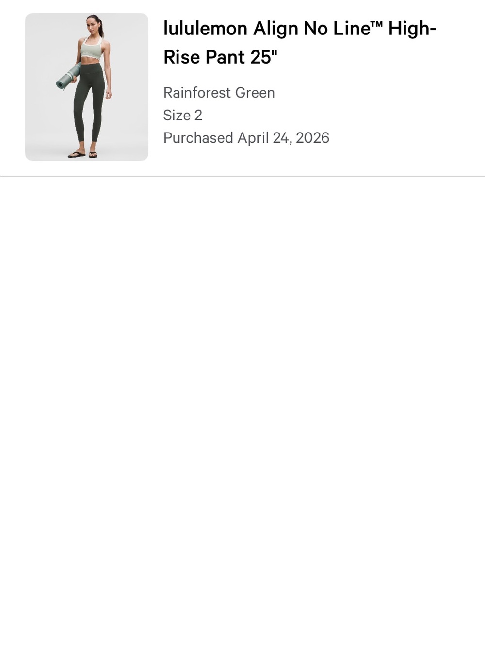 lululemon high-rise leggings in deep olive green